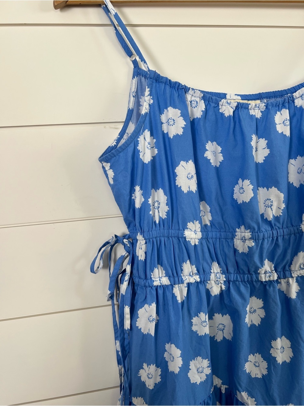 Universal Thread Floral Tiered Midi Sundress Womens Small 100% Cotton Ties - Picture 8 of 13